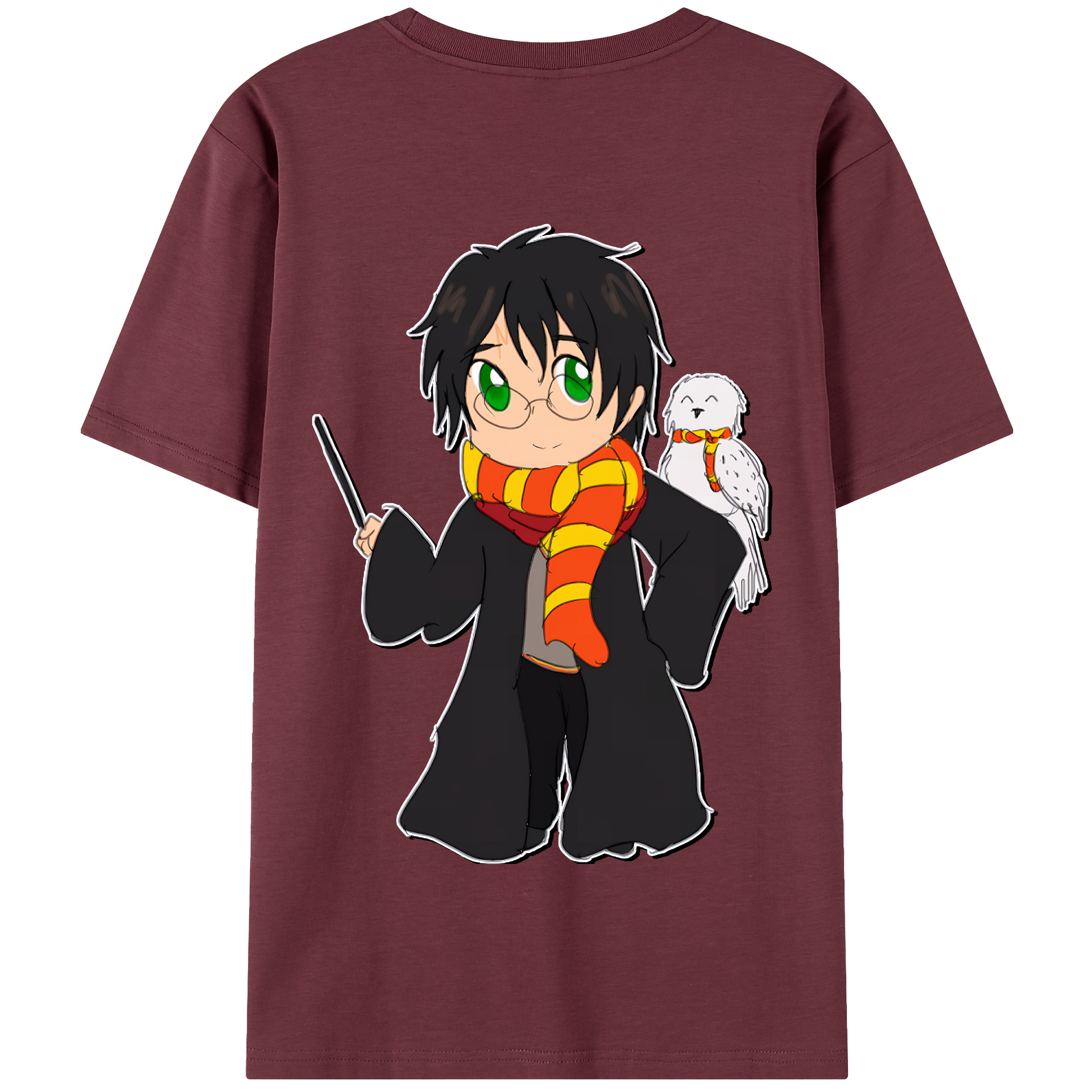 （画像用） Harry Potter ハリー・ポッターシリーズ 綿100％半袖Tシャツ（背面プリント）